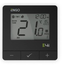Telpas termostats E4i, melns, 230V, WiFi, ENGO Telpas termostats E4i, melns, 230V, WiFi, ENGO
