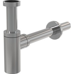 Izlietnes sifons Design 1 1/4"x32, hromēts misiņš,