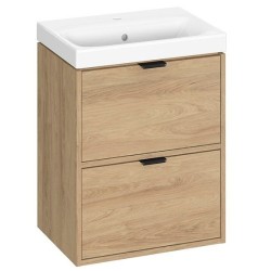 Mēbeļu kompl. ar izlietni, Atrato Slim50, Oak,