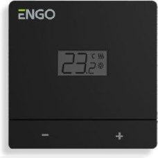 Telpas termostats ENGO, melns, 2xAAA bateriju