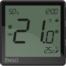 Telpas termostats EOne, ZigBee, Melns, 230V, ENGO Telpas termostats EOne, ZigBee, Melns, 230V, ENGO