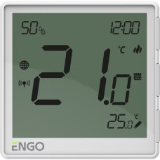 Telpas termostats EOne, ZigBee, Balts, 230V, ENGO