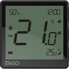 Telpas termostats EOne, ZigBee, Melns, Li-ion akum