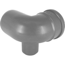 Līkums D 110/90˚ ar kreiso atzaru Dn50