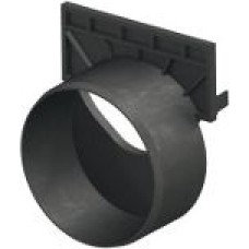 Kanāla gala noslēgs ar izvadu Dn100 melns  HexaLin