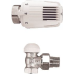 Termostata ventīlis leņķa komplektā ar galvu 1/2"