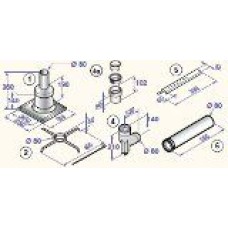 Šahtas lokanā dūmvada komplekts, DY895, no D80/125