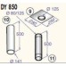 Katla dūmvadu komplekts D80/125, DY850 (pieslēgšan