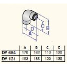 Dūmvada līkums 87* D60/100, DY684, ALU/PPS