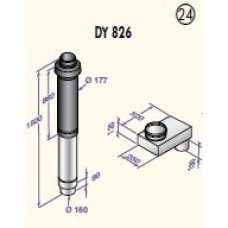 Dūmvads koaksiālais vertikālais D160/220, DY826(me