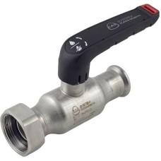 Inox ner.tēr.lodveida krāns 15x¾\", pres./pussaskr
