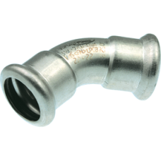 Inox ner.tēr. 45° līkums 22 mm i-i KAN-therm