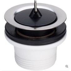 Izplūde izlietnei 1 1/2'' īsā, balta, plastmasas V