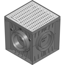 Plastmasas gūlija ar cinkotu resti 30x30cm, DN110/