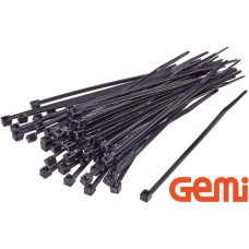 Kabeļu savilces 2,5x80mm (100gab) melnas GEMI