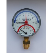 Termomanometrs TIRM-80; 0-10bar/120*C; R1/2''; D80
