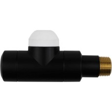 Term.vent. taisns DeLuxe 1/2" melns matēts (179234