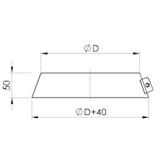 Lietus aizsardzības nosegrozete DW25/250