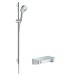Hansgrohe Raindance Select E dušas sistēma ar termostatu, rokas dušu 120 3jet, dušas stieni 90cm, hroms