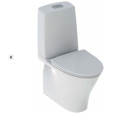 IFö Vinta Art grīdas tualetes pods, horizontāls vai vertikāls un nosegts izvads, piestiprināšana ar silikona hermētiķi, 2 režīmu skalošana, Rimfree, komplektā ar tualetes poda vāku