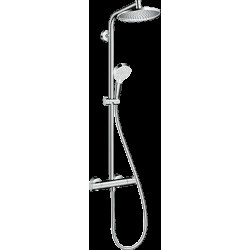 Crometta S 240 Showerpipe dušas sistēma ar termostatu 1jet/Crometta Vario, EcoSmart 9 l/min, hroms