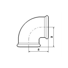 Vītņu līkums ķeta 90' 21/2"