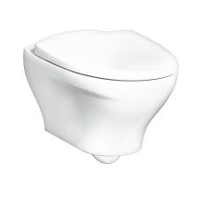 Estetic 8330 sienas WC ar SoftClose vāku, CeramicPlus, Hygienic Flush, balts
