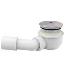 Sifons dušvannai A471CR-60,Ø60,zems, hromēts plastmasas vāciņš