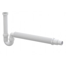 Cauruļsifons izlietnei A80-DN50/40 ar uzgriezni 6/4" un gofru