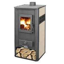 Malkas kamīns BLIST ROMA E, ar centrālapkuri, bēšs