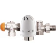 Radiatora pieslēguma komplekts 1/2", aksiāls mazais