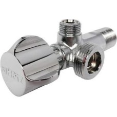 Kombinēts stūra aizbīdņa tipa ventīlis1/2"x3/4"x3/8" Herz