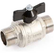 Lodveida ventilis ā-ā 3/4" 40bar ar tauriņrokturi GF